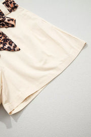 Chic Belted High-waisted Cotton Shorts