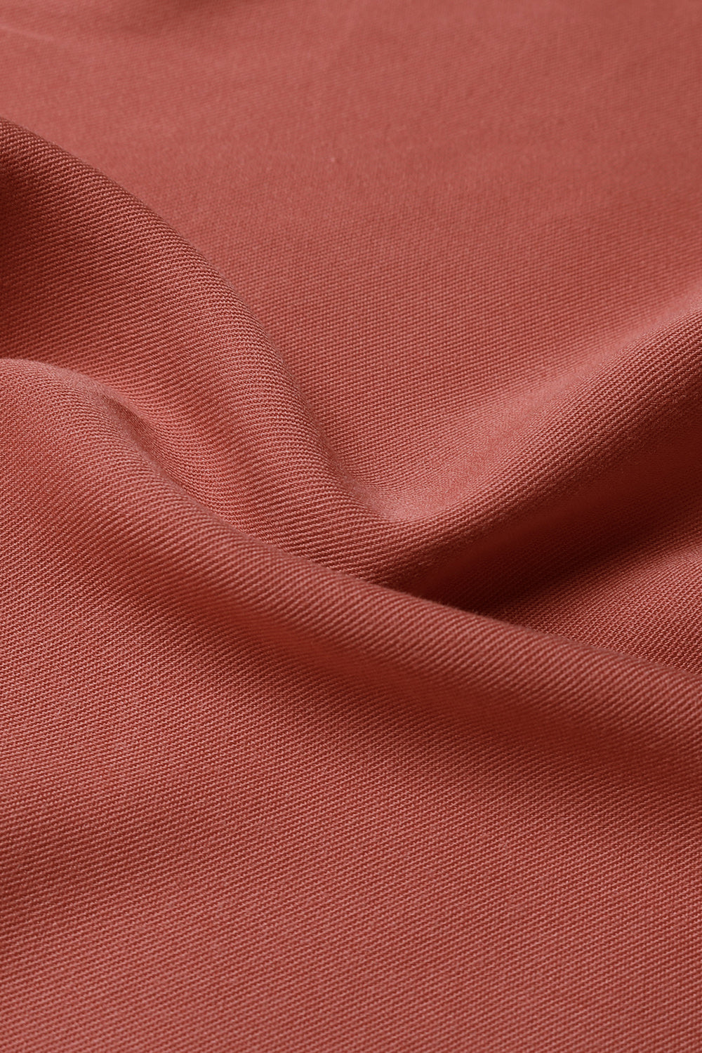 Red orange midi shirt dress fabric detail