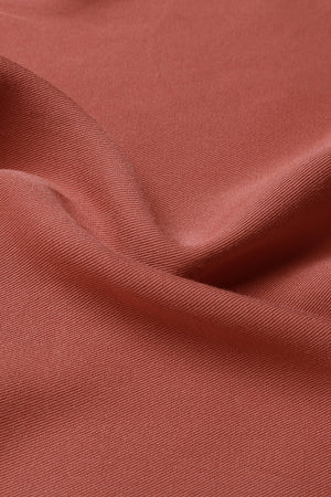 Red orange midi shirt dress fabric detail