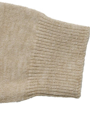 Color Block Polo Collar Sweater in Coffee Brown, editorial view