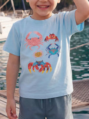 Children's Crab Round Neck T-shirt, front view