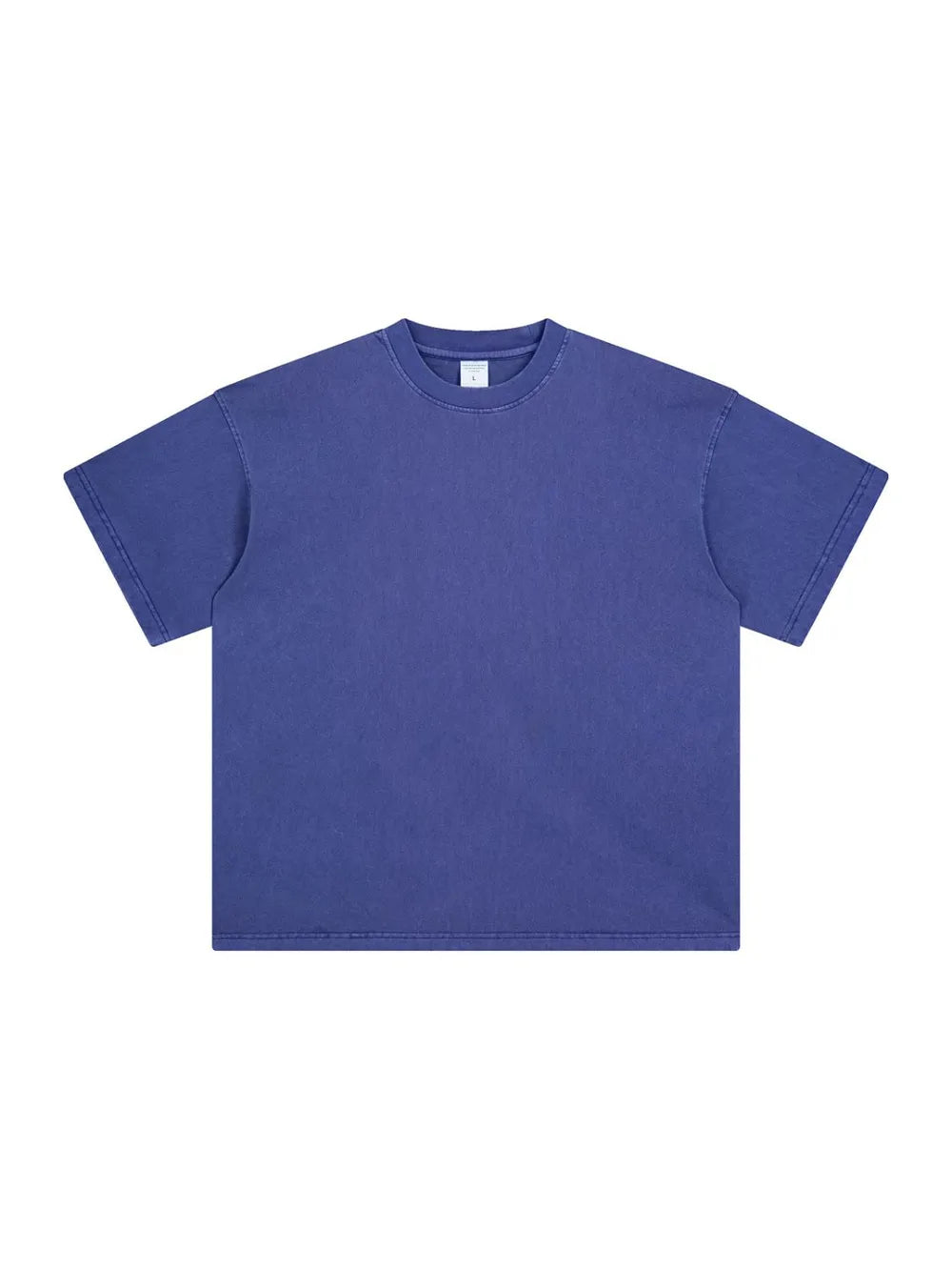 Oversized washed cotton tee in Dusty Blue with a relaxed fit and crewneck.