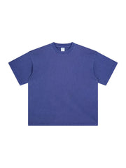 Oversized washed cotton tee in Dusty Blue with a relaxed fit and crewneck.