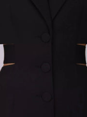 Button-down Blazer Dress With Cut-out Waist in White, view 17