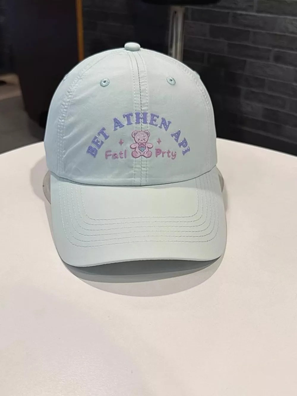 Charming Teddy Bear Embroidered Cap