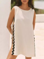 Scalloped Elegance Sleeveless Cover-up