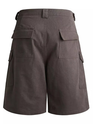 Men's Studded Cargo Capris in Chocolate, side view