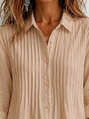 Men's Plus Size Long Sleeve Button-up Shirt, fit detail