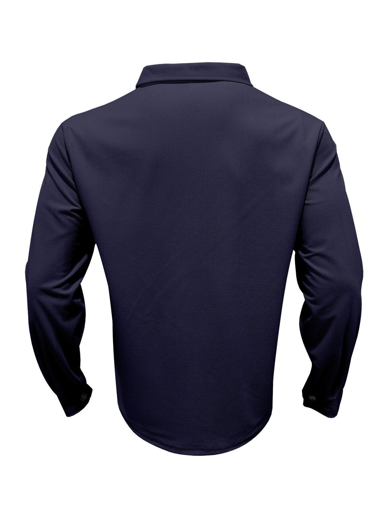 Men's Full Size Button Up Long Sleeve Shirt And Pants Set, back view