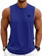 Men's Full Size Round Neck Tank Plus Size in Sage, front view