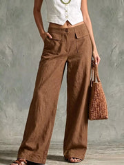 Elevated Wide Leg Pants With Pockets