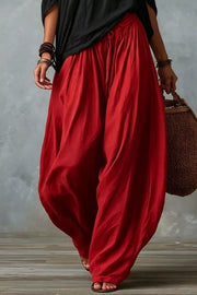 Off-shoulder Top And Wide-leg Pants Set Plus Size in Gray, side view