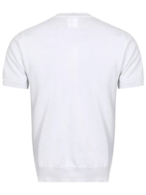 Men's Cable Knit Short Sleeve Top, close-up detail