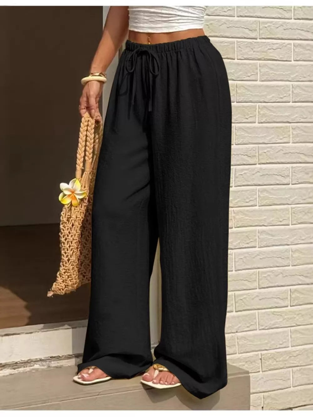 Effortless Plus-size Wide-leg Pants