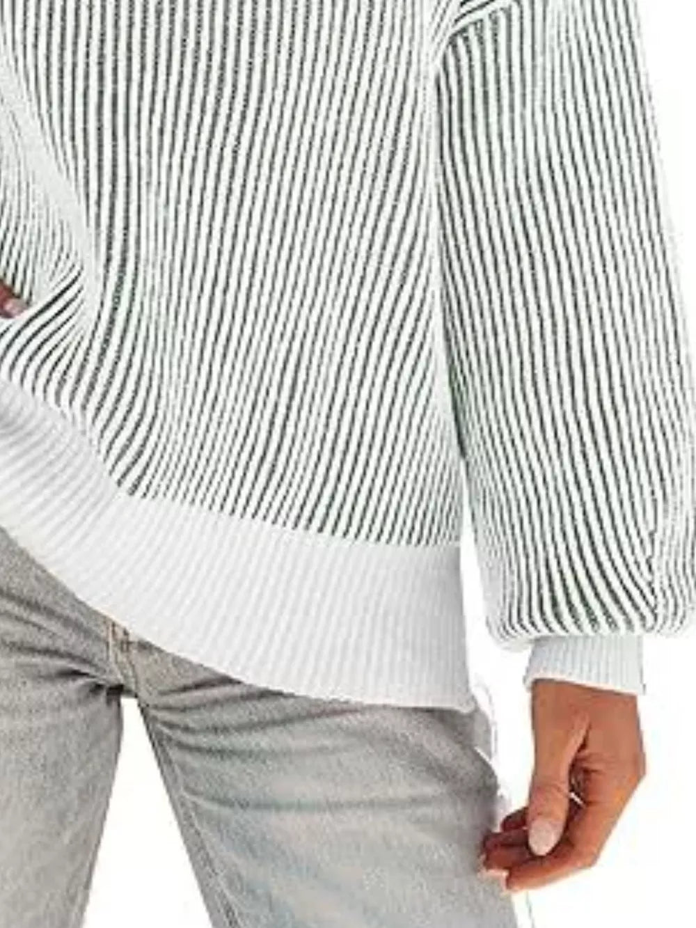 classic pullover sweater in Light Blue with crew neck