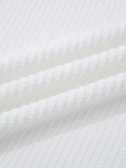 White ribbed maternity t-shirt with textured fabric detail