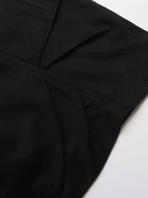 Men's Embroidered Cargo Capris in Brown, model styling view
