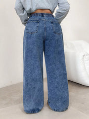 Embellished Wide-leg Denim Jeans