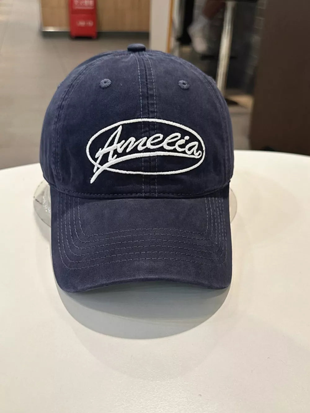 Ameelia Embroidered Cotton Baseball Cap