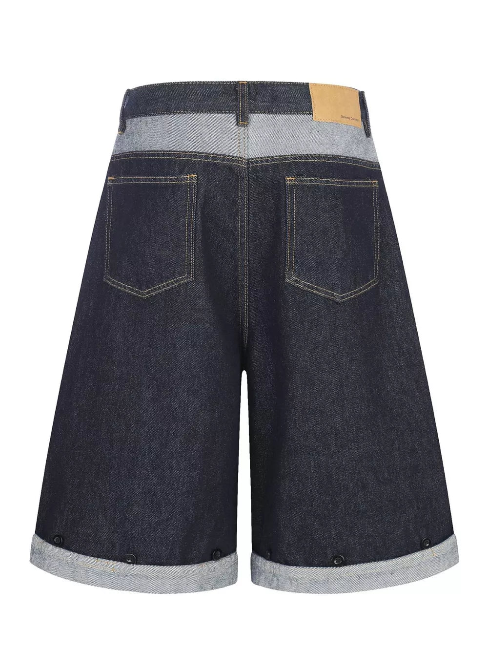 Men's Button Fly Denim Capris, close-up detail