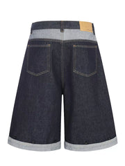 Men's Button Fly Denim Capris, close-up detail
