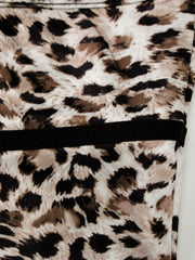 Print Lace Cami Top Tank Top with leopard print and black trim detail