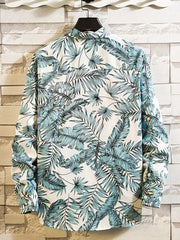 Men's Plus Size Printed Button Up Shirt, side view