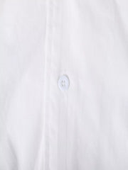 Men's Casual Short-sleeve Shirt Plus Size in White, back view
