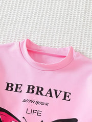 Children's Butterfly Graphic Tee And Shorts Set, side view