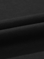 Black cotton maternity pants with a ribbed texture detail.