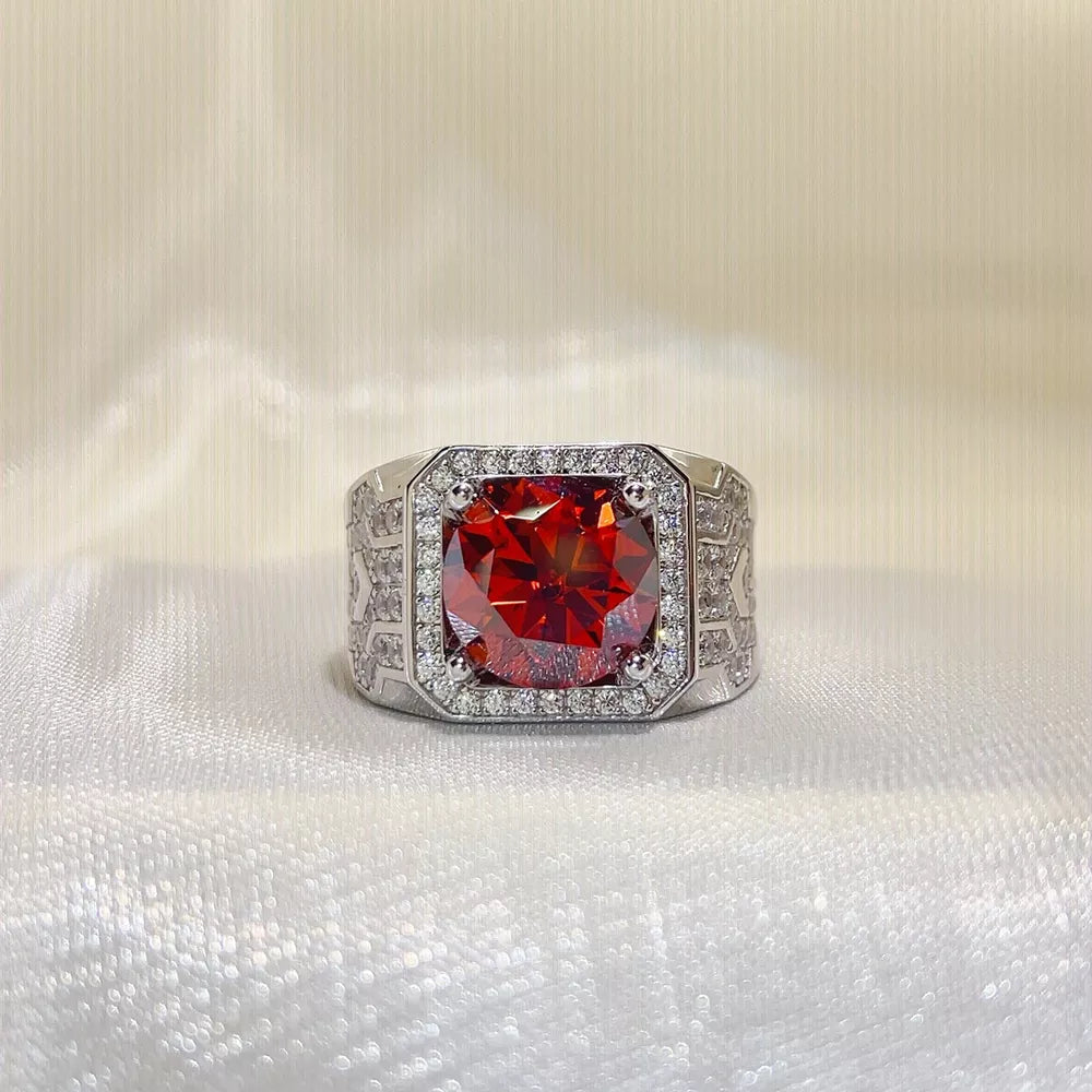 0.3 Carat 925 Sterling Silver Ring, front view
