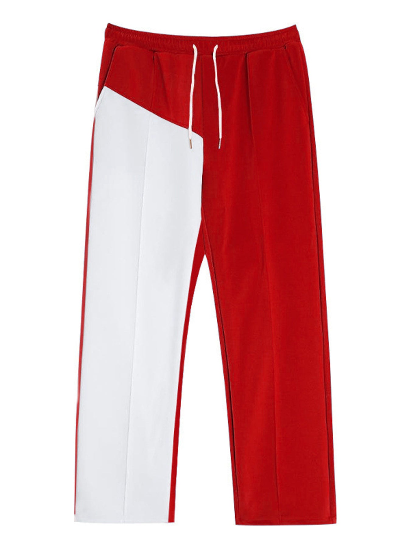 Men's Color Block Drawstring Casual Sweatpants Plus Size, fabric detail