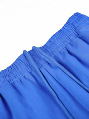 Men's Number 8 Wide Leg Capris in Blue, close-up detail