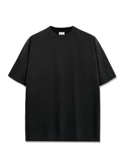 Acid wash oversized crew neck t-shirt in black with short sleeves and a relaxed fit.