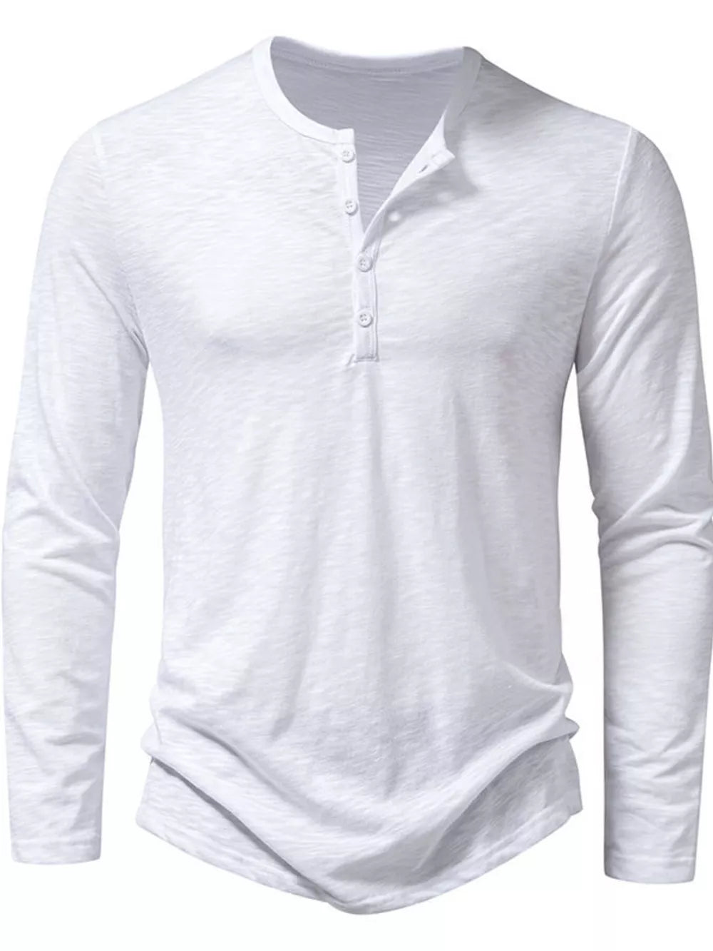 Men's Long Sleeve Henley T-shirt, view 15