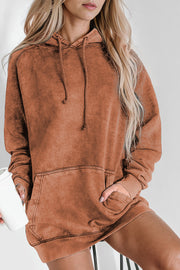 Textured raglan sleeve hoodie in light gray, charcoal, coral, sherbet, taupe, or gum leaf.