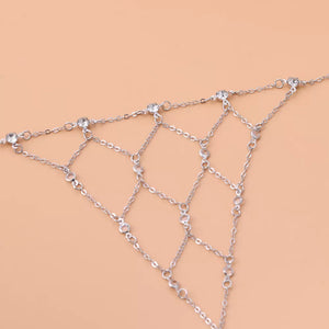 Elegant 18k Gold-plated Chain Bracelet With Rhinestones in Gold, fit detail