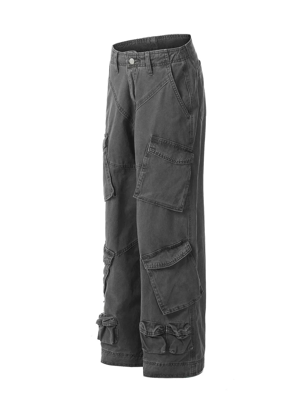 Men's Loose Fit Cargo Pants With Multiple Pockets, fabric detail