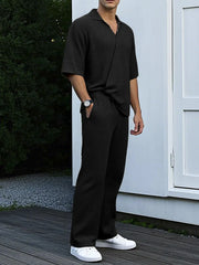 Relaxed Fit Two-piece Polo Set