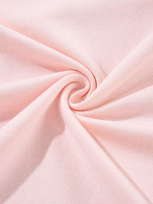 Colorblock Vacay Graphic Tee in watermelon pink, showing soft cotton fabric texture.