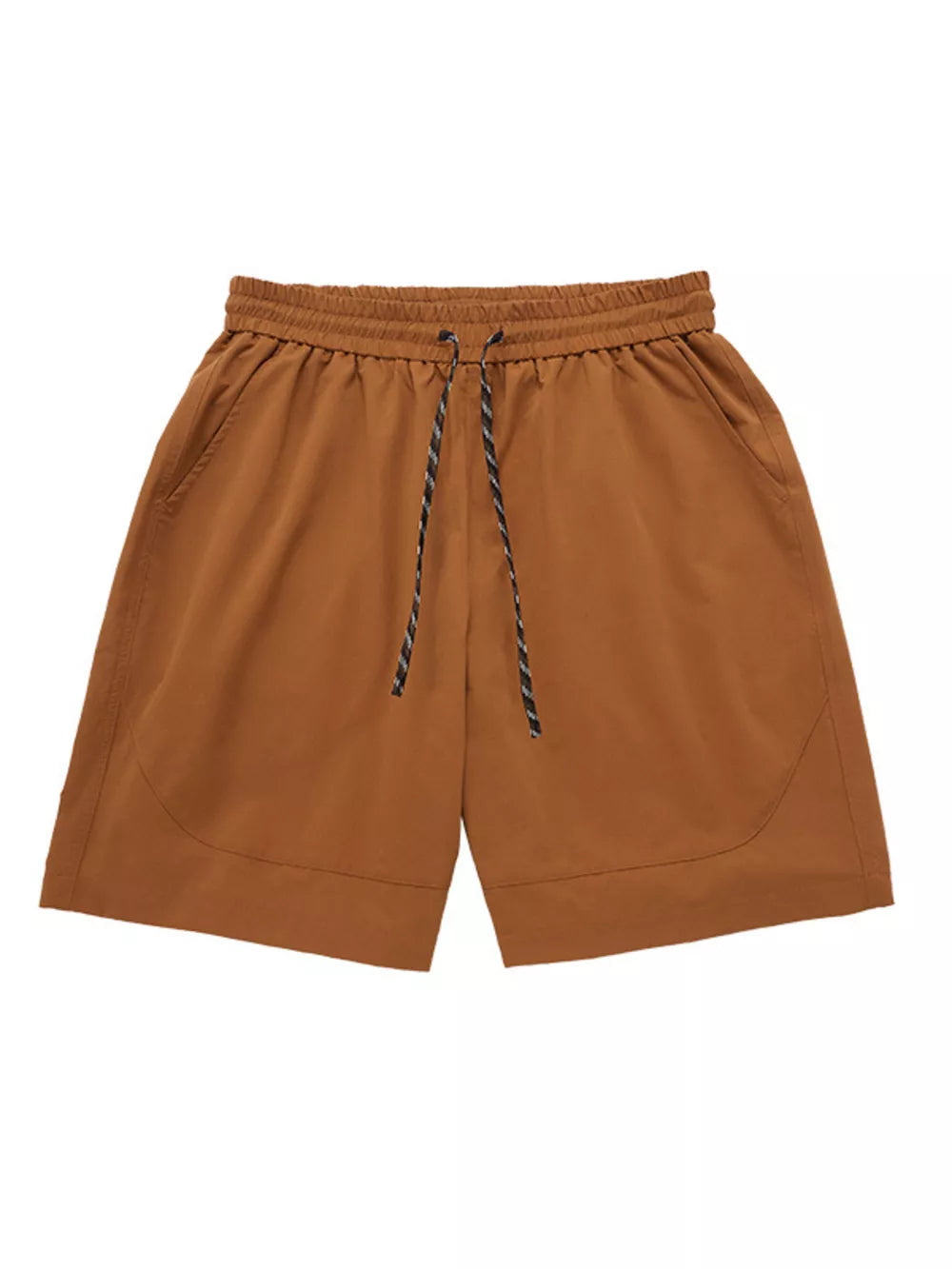 Men's terracotta chino shorts with drawstring waist and side pockets