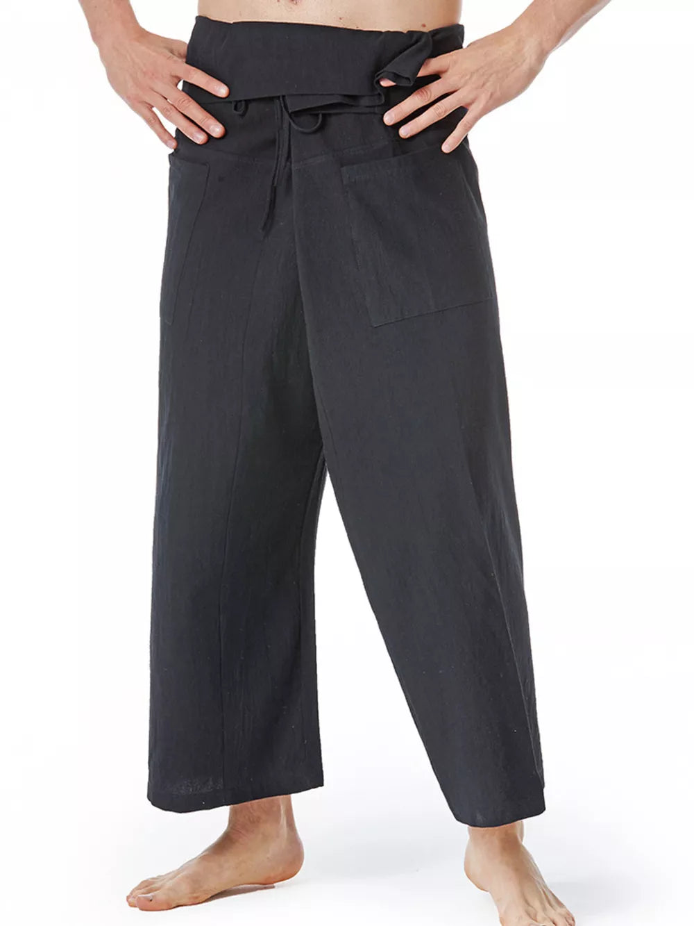 Men's Loose Fit Sweatpants With Tie Waist, back view