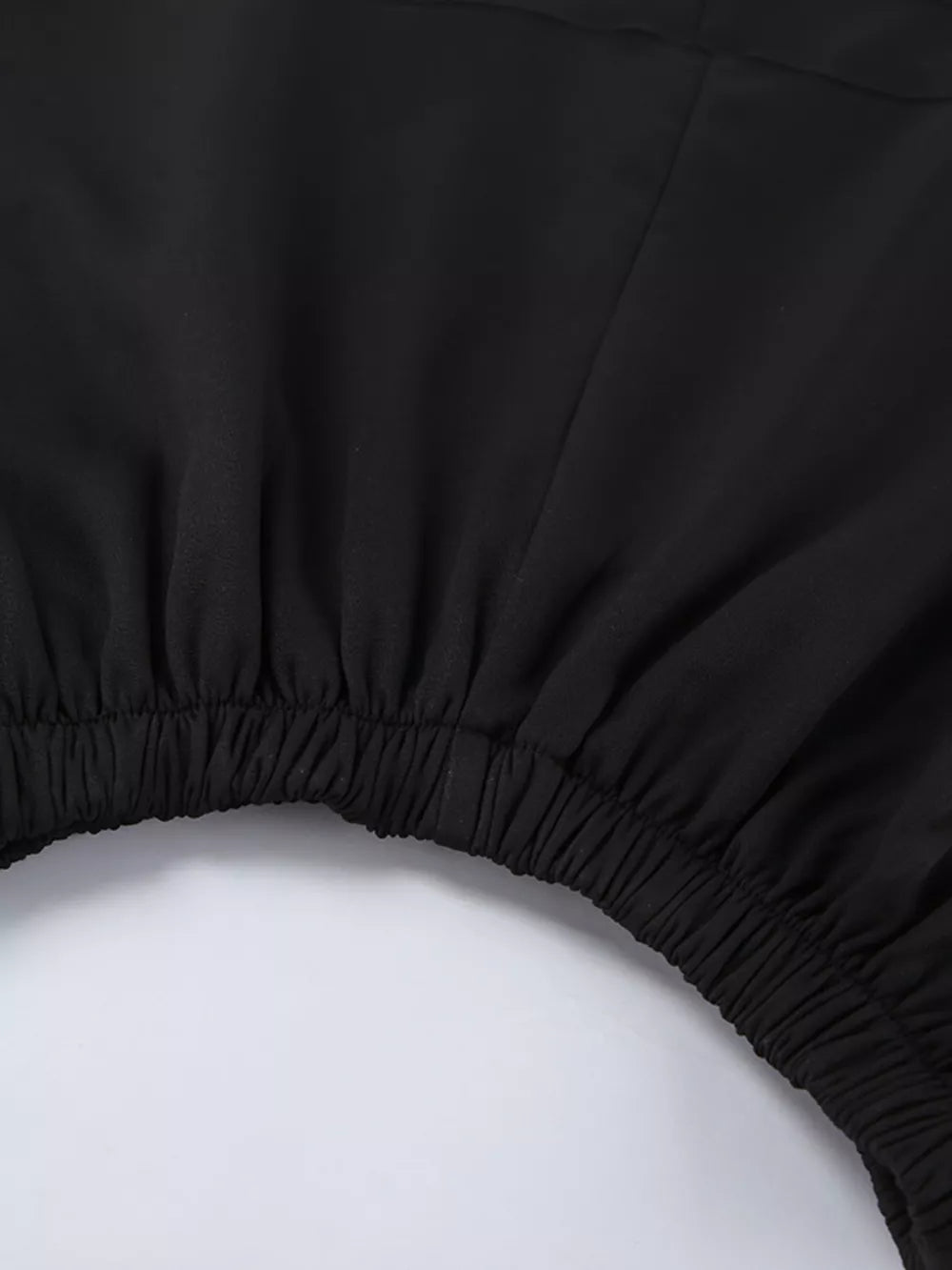 Elegant Stand Collar Blazer And Mini Skirt Set in Black, view 13