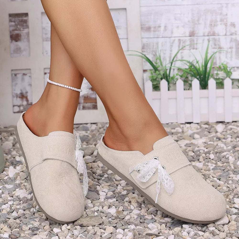 Round Toe Slip-ons in Blue, alternate angle