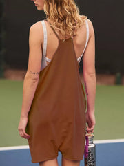 Vibrant Pocketed Spaghetti Strap Romper