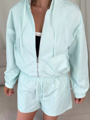 Lightweight Hooded Jacket And Shorts Set, view 22