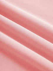 Pink graphic hoodie fabric detail with soft texture and subtle ribbing.