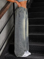 Vintage-inspired Relaxed Leg Jeans