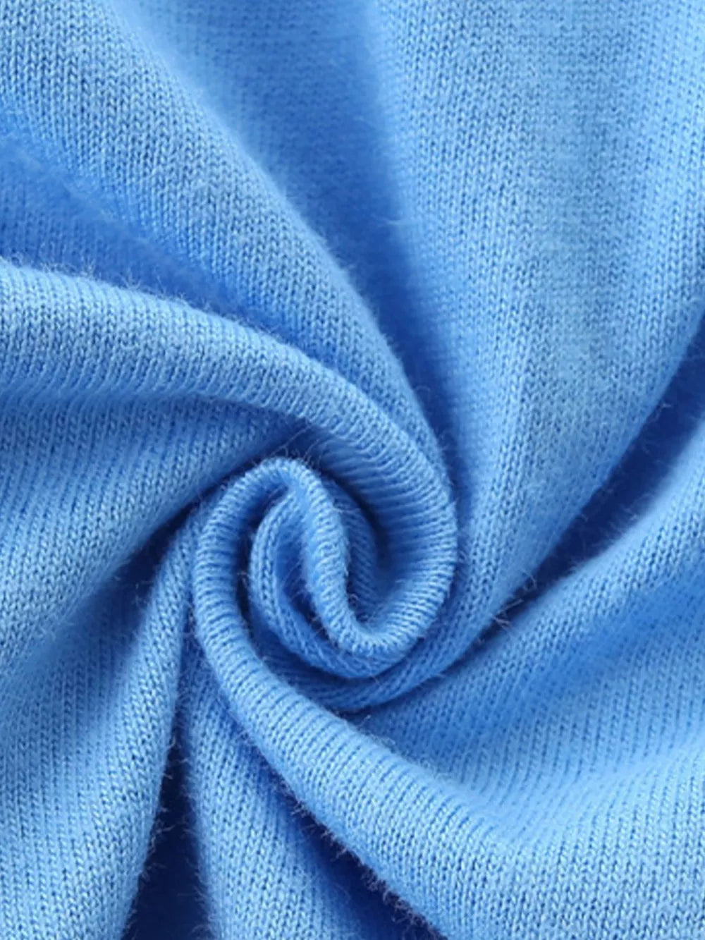 Blue 100% cotton toddler t-shirt fabric detail