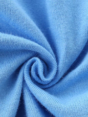 Blue 100% cotton toddler t-shirt fabric detail
